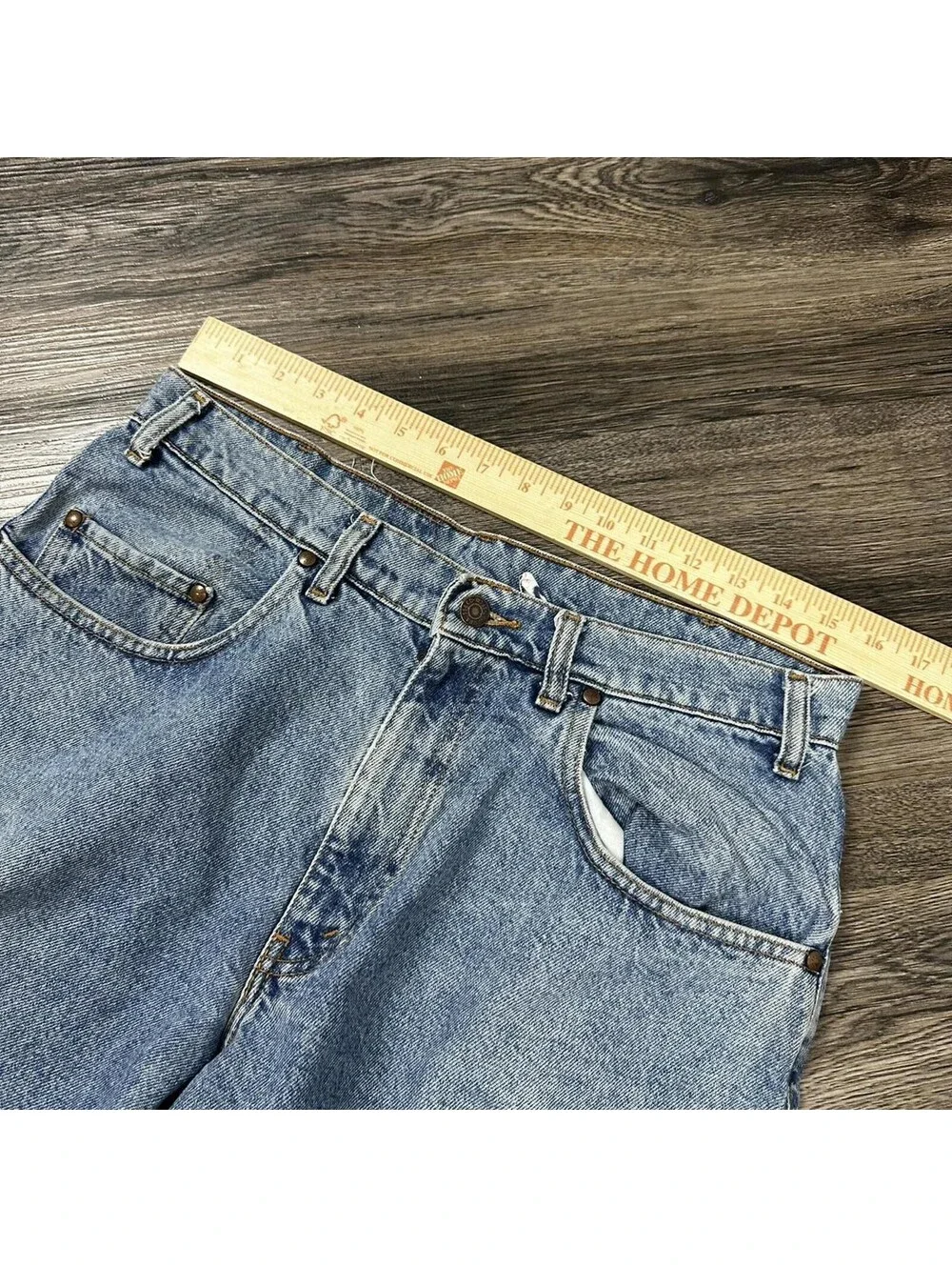 Vintage 90s Levi baggy fit leather orange tab denim jeans 32x30